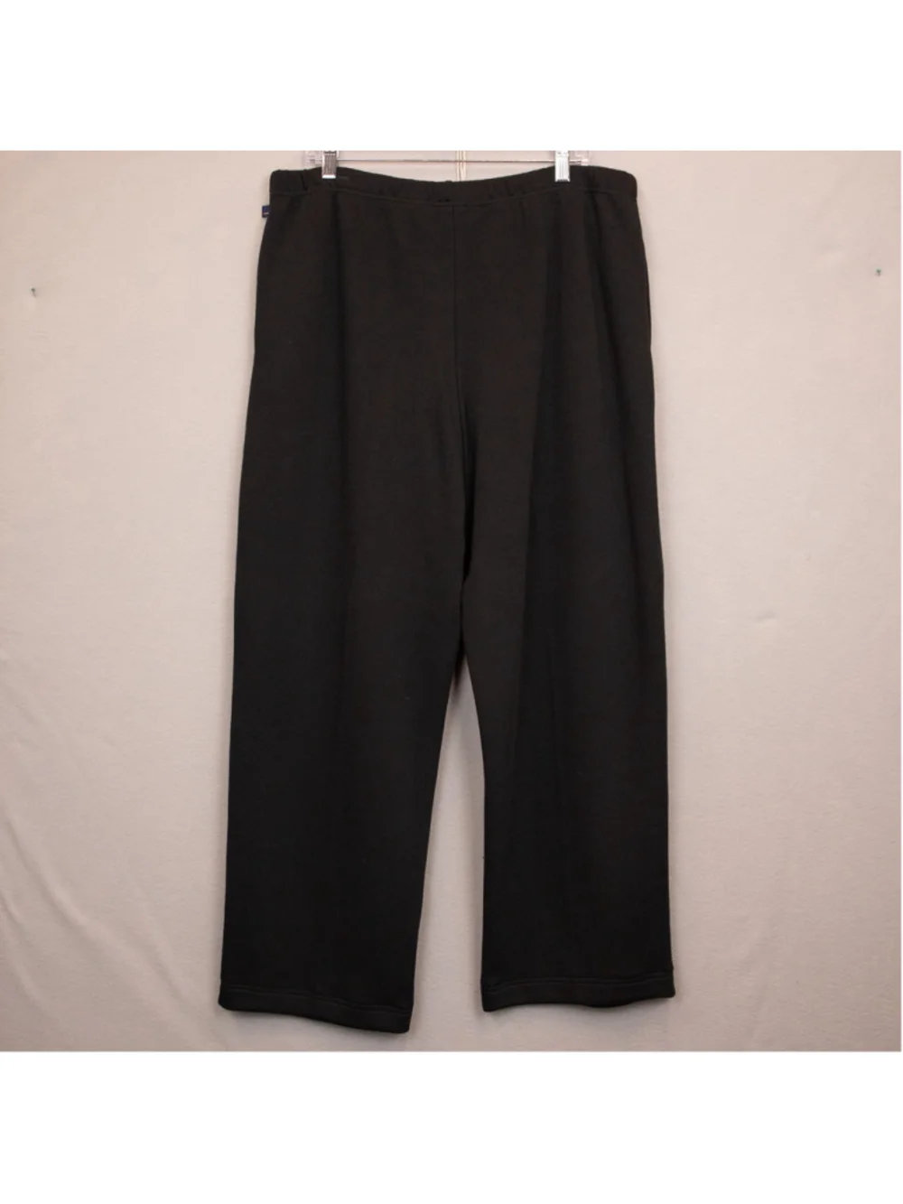 Pendleton black cotton knit straight leg pull on pants-1X